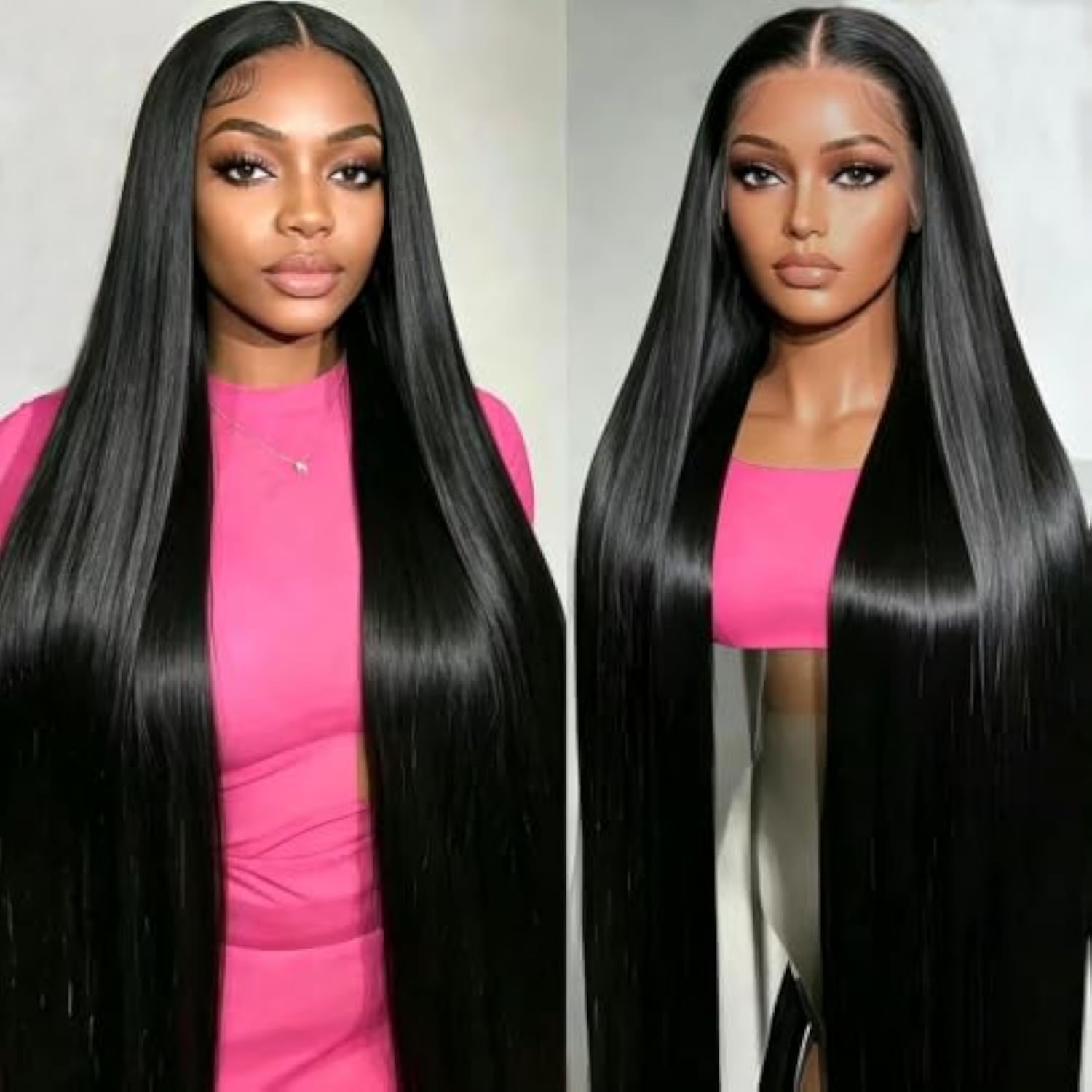 WIGHUB&SALON – Perruque Lace Front Lisse 13x6 – Cheveux Humains – 28 pouces - Image 2