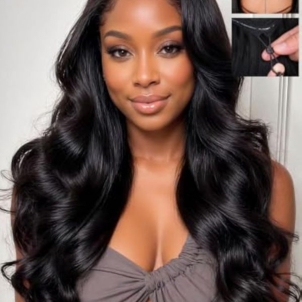Perruque Lace Front Body Wave 13x4 sans Colle – Cheveux Humains – 18 pouces
