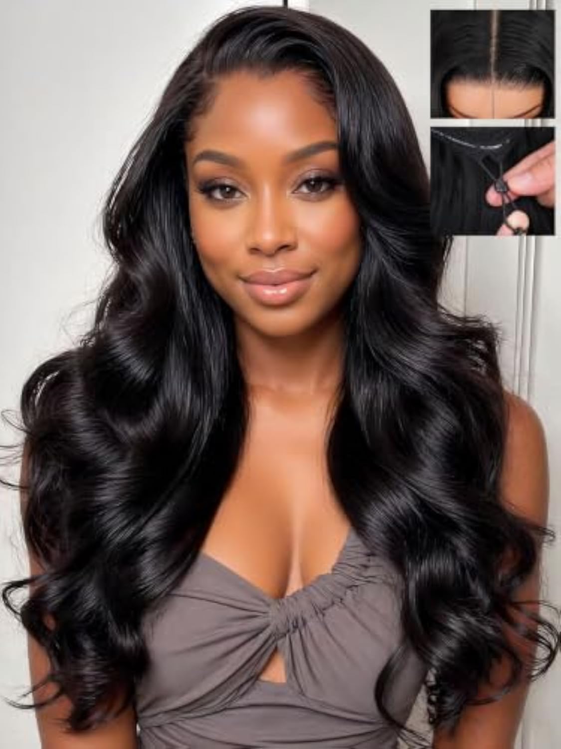 Perruque Lace Front Body Wave 13x4 sans Colle – Cheveux Humains – 18 pouces