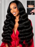 WIGHUB&SALON – Perruque Lace Front Body Wave 13x4 sans Colle – Cheveux Humains – 30 pouces