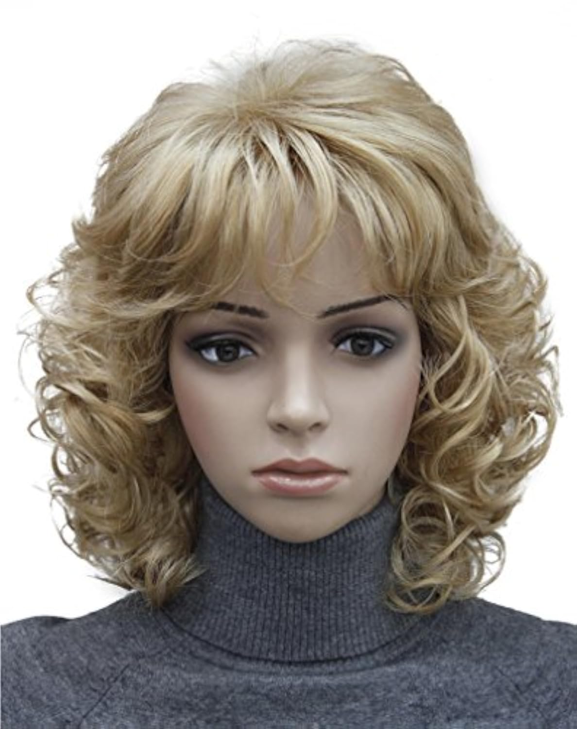 WIGHUB&SALON – Perruque Synthétique Lace Front Body Wave avec Frange – blond (613) – 12 pouces - Image 2
