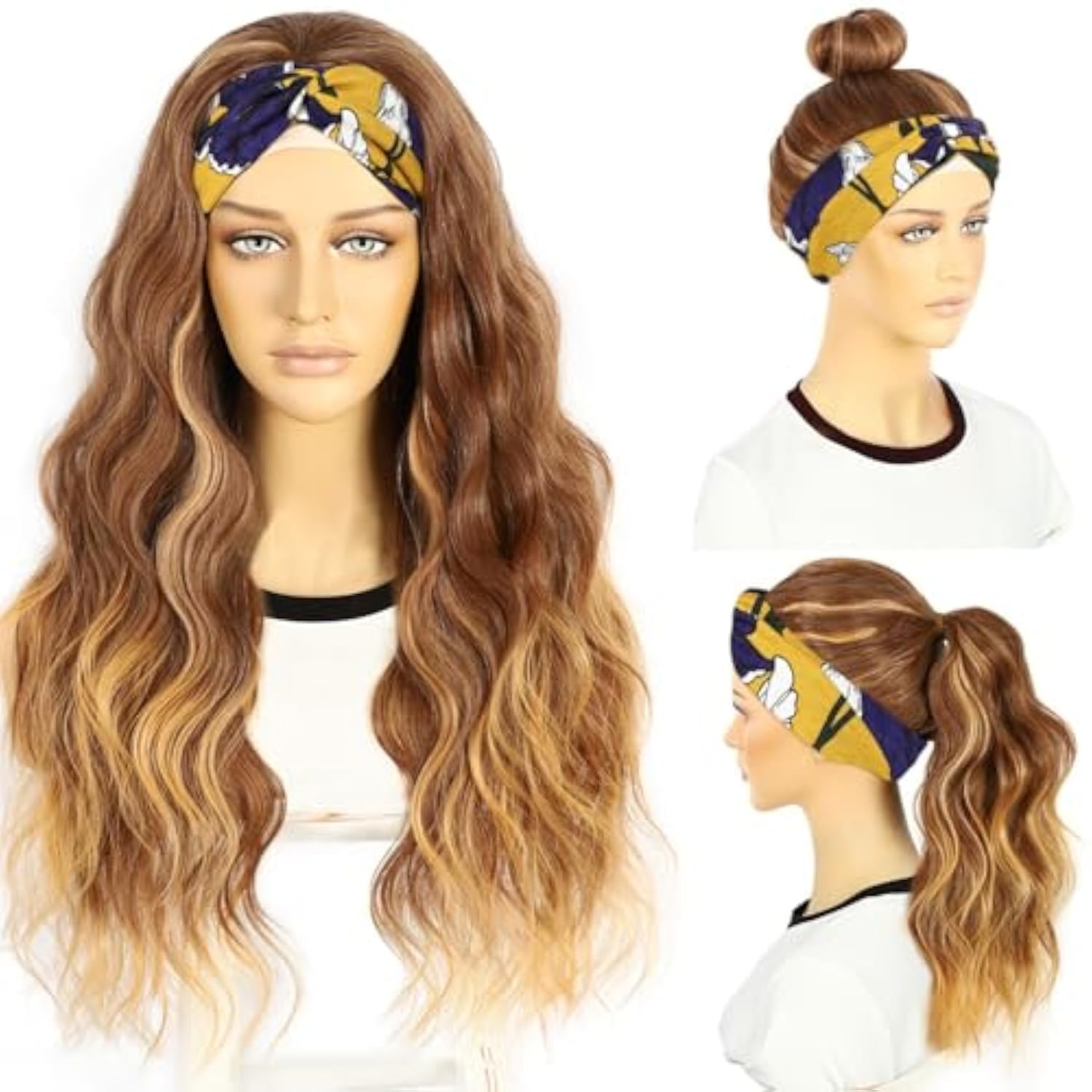 Perruque Synthétique Lace Front Body Wave sans Colle – brun – 26 pouces – Image 2