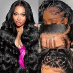 Perruque Lace Front Body Wave 13x4 – 180 % de densité – Cheveux Humains – 24 pouces