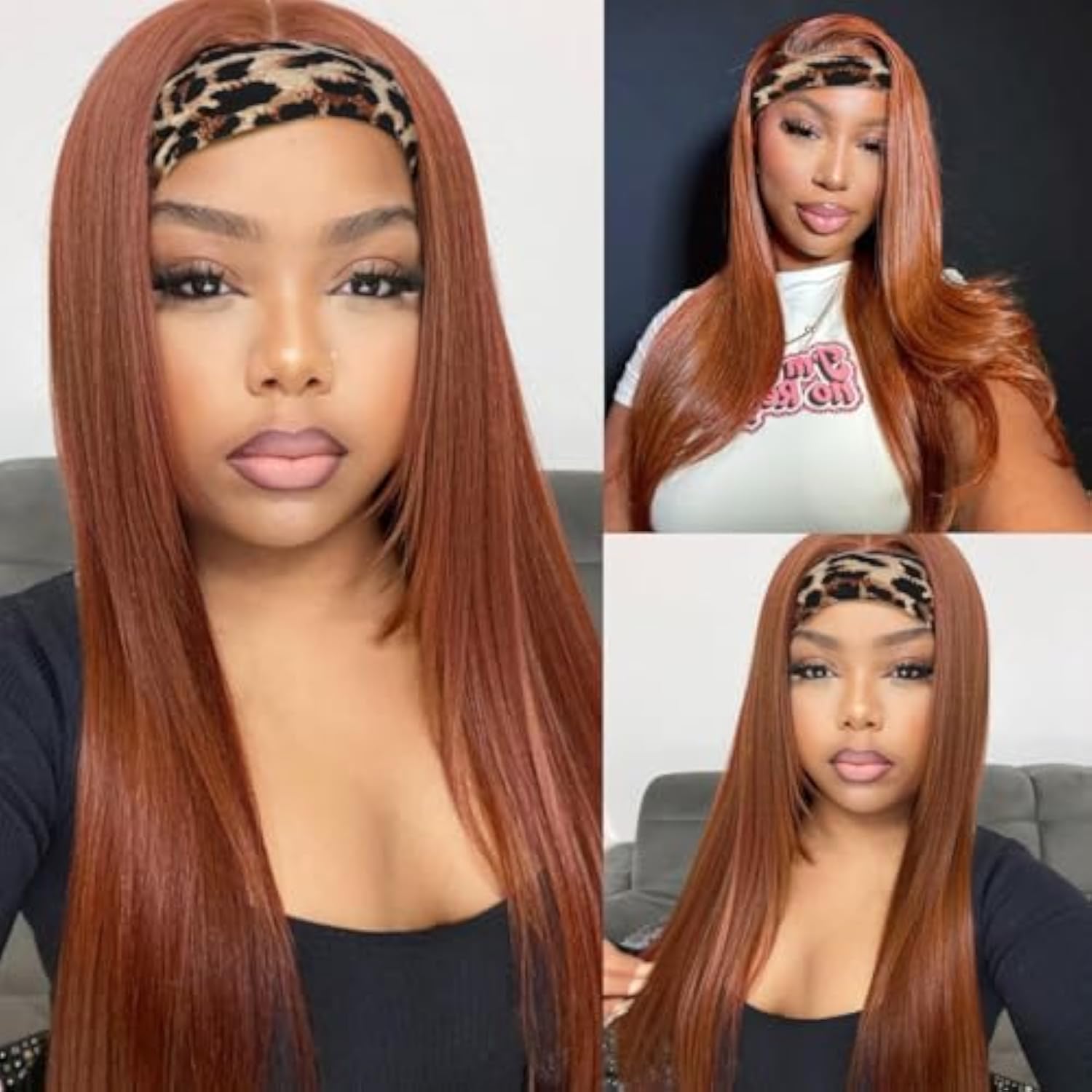 WIGHUB&SALON – Perruque Synthétique Lace Front Yaki Raide – 26 pouces – Image 3