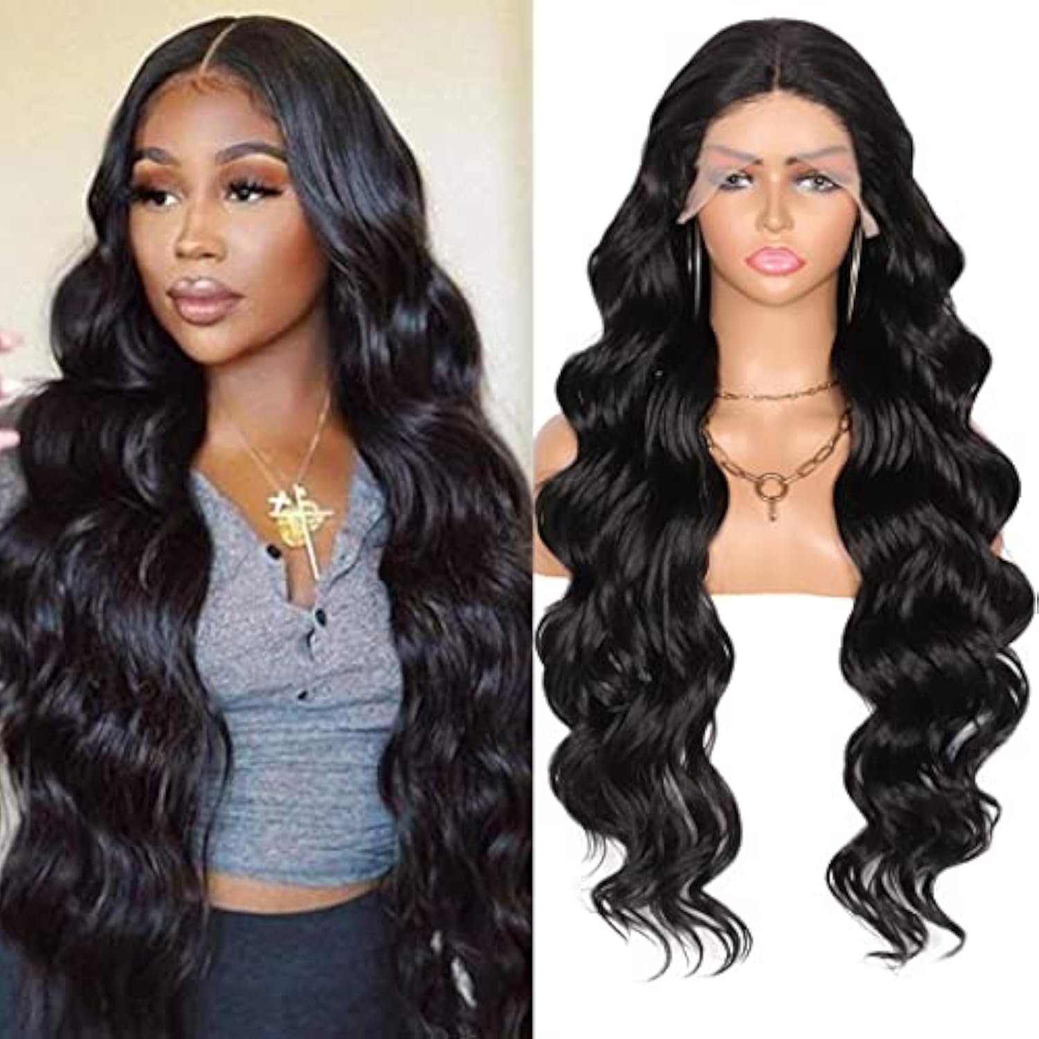 Perruque Synthétique Lace Front Body Wave – 31 pouces - Image 2