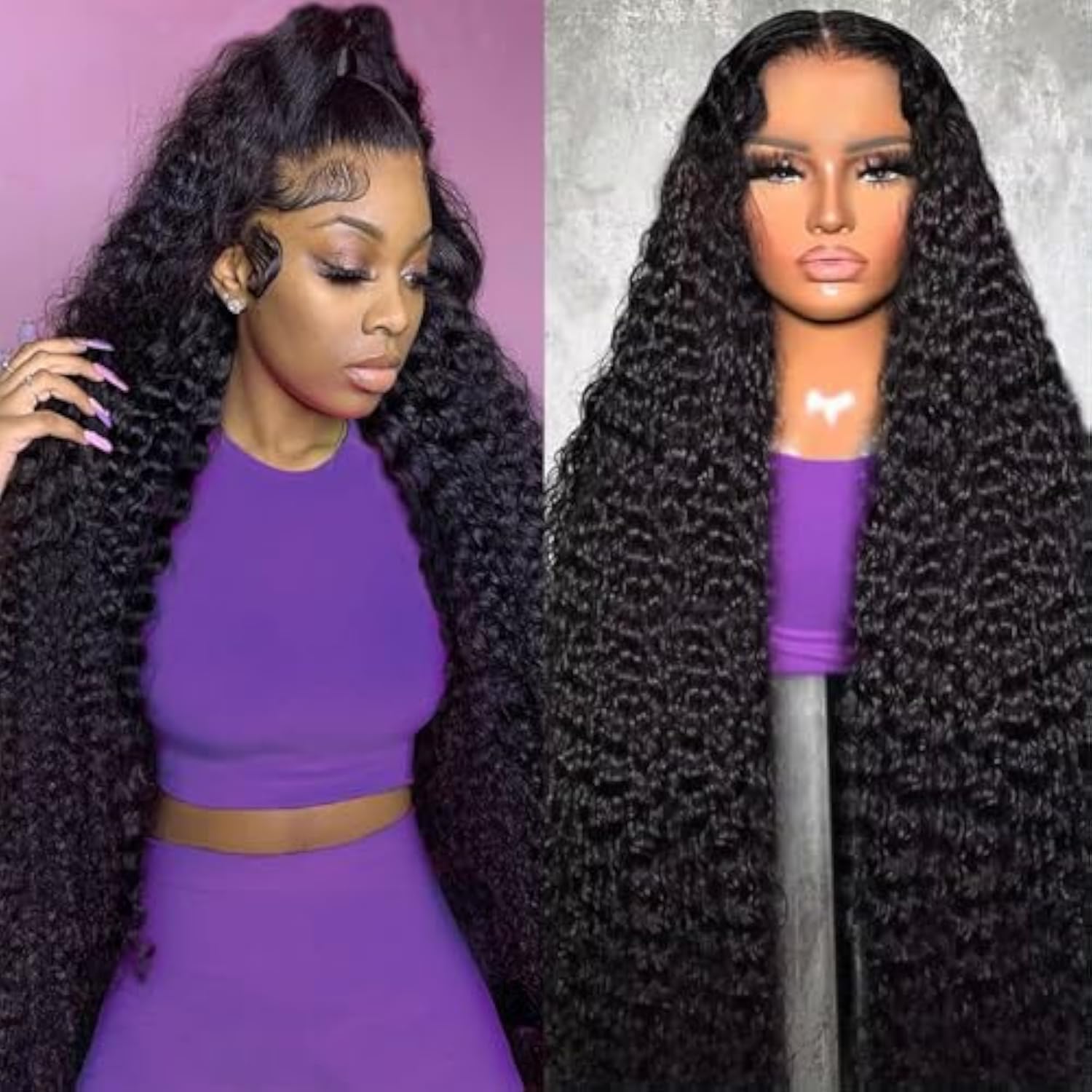 Perruque Lace Front Deep Wave 13x4 sans Colle – 200 % de densité – Cheveux Humains – 30 pouces – Image 2