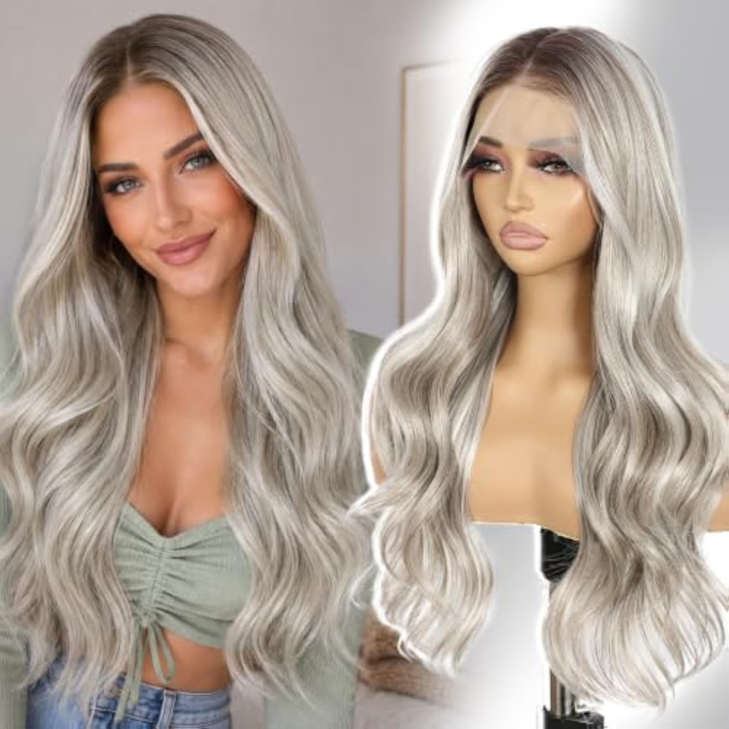 Perruque Synthétique Lace Front Body Wave – blond (613) – 24 pouces – Image 2