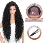 WIGHUB&SALON – Perruque Lace Front Body Wave 13x4 sans Colle – 150 % de densité – Cheveux Humains – 28 pouces