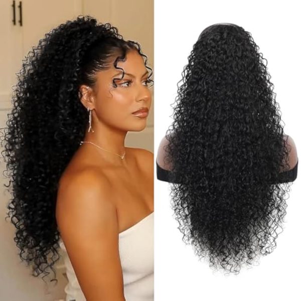 WIGHUB&SALON – Perruque Synthétique Lace Front Afro Afro – 27 pouces