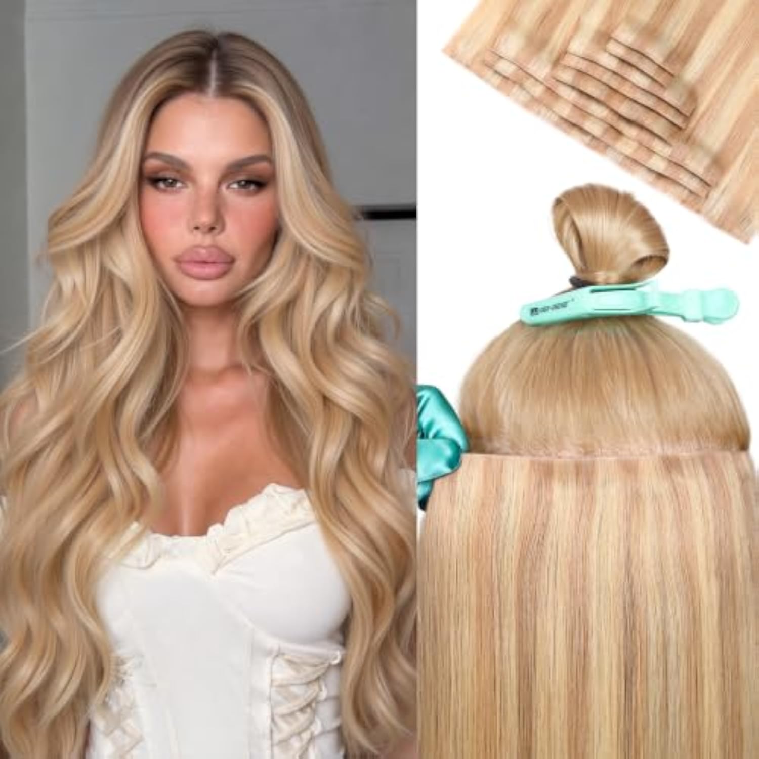 WIGHUB&SALON – Perruque Lace Front Body Wave 13x4 – Cheveux Humains – blond (613) – 16 pouces – Image 2
