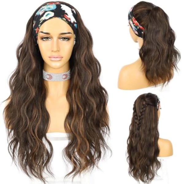 Perruque Synthétique Lace Front Body Wave sans Colle – brun – 26 pouces – Réf. WS-GDBF52