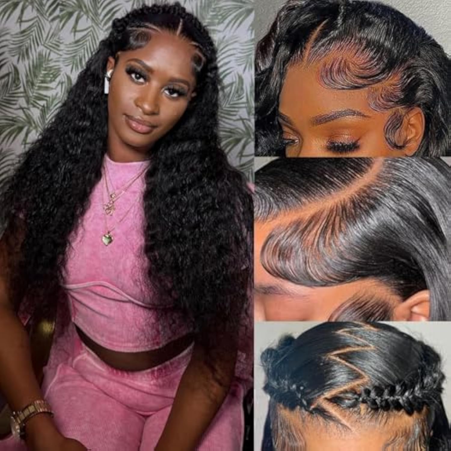 WIGHUB&SALON – Perruque Lace Front Deep Wave 13x4 sans Colle – 200 % de densité – Cheveux Humains – 20 pouces – Image 2