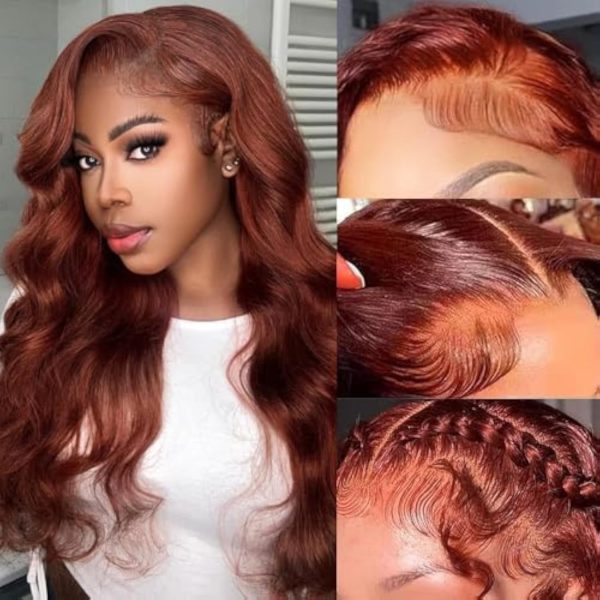 Perruque Lace Front Body Wave 13x4 – 200 % de densité – Cheveux Humains – brun – 22 pouces
