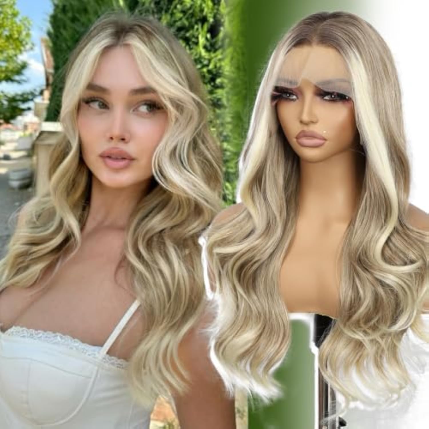 WIGHUB&SALON – Perruque Synthétique Lace Front Body Wave – blond (613) – 20 pouces – Réf. WS-NT3R37 – Image 2