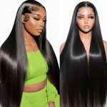 Perruque Lace Front Lisse 13x6 sans Colle – 200 % de densité – Cheveux Humains – 32 pouces