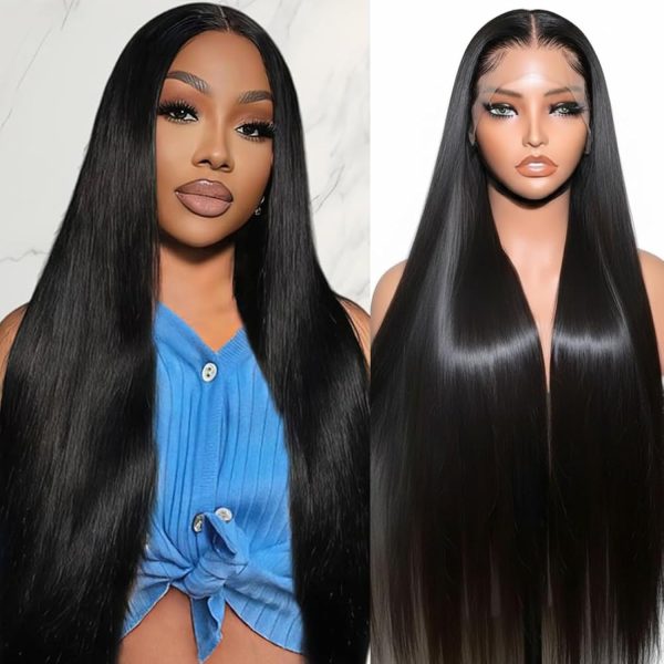 Perruque Lace Front Lisse 13x6 sans Colle – 200 % de densité – Cheveux Humains – 26 pouces