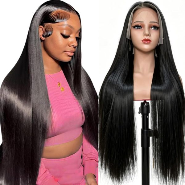Perruque Lace Front Lisse 13x6 – 200 % de densité – Cheveux Humains – 30 pouces