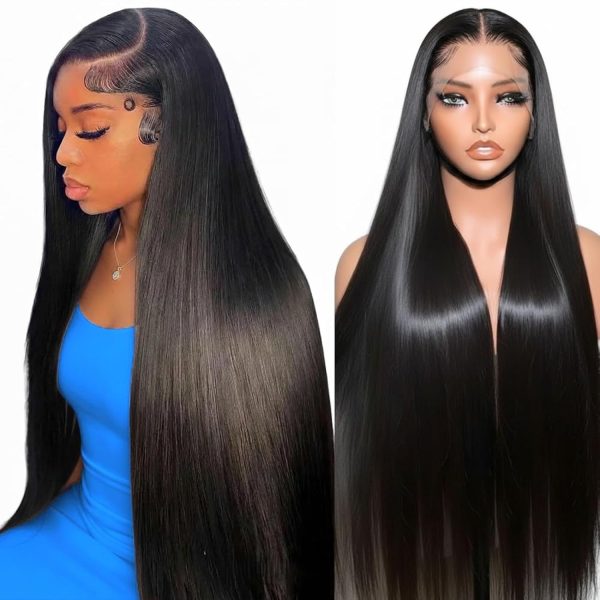 Perruque Lace Front Lisse 13x6 sans Colle – 200 % de densité – Cheveux Humains – 28 pouces