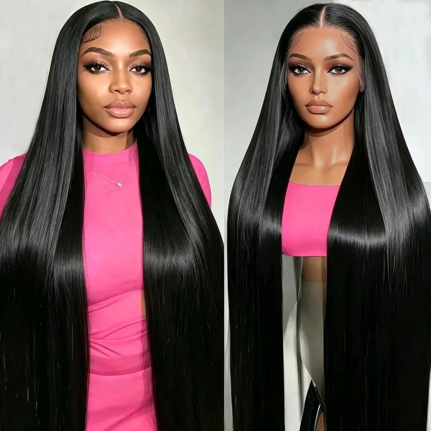 WIGHUB&SALON – Perruque Lace Front Lisse 13x6 – Cheveux Humains – 28 pouces
