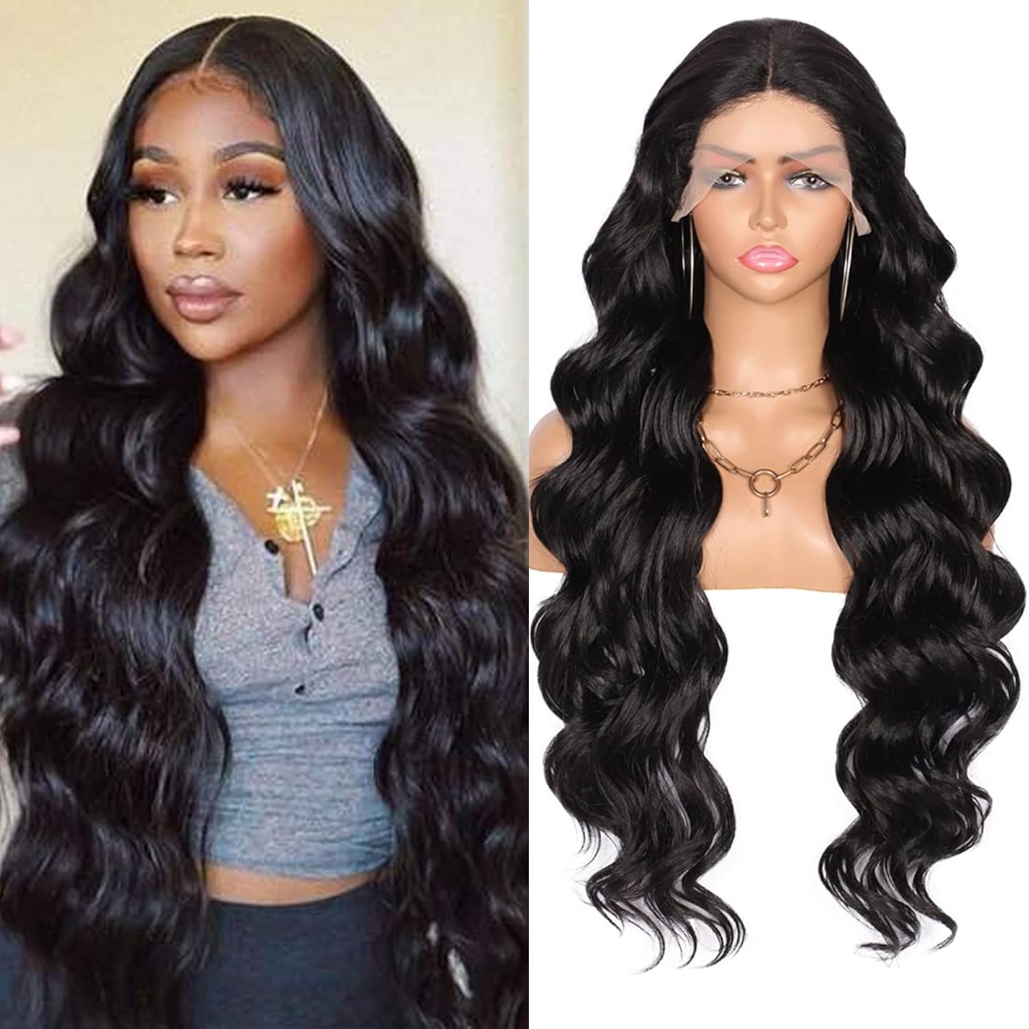 Perruque Synthétique Lace Front Body Wave – 31 pouces