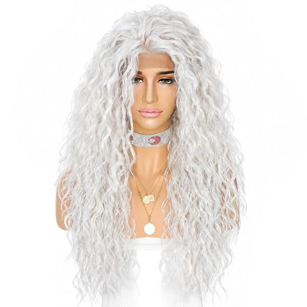 WIGHUB&SALON – Perruque Synthétique Lace Front Boucles Deep – 26 pouces