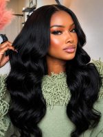 Perruque Lace Front Body Wave sans Colle – Cheveux Humains – 28 pouces