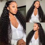 WIGHUB&SALON – Perruque Lace Front Deep Wave 13x4 – Cheveux Humains – 20 pouces