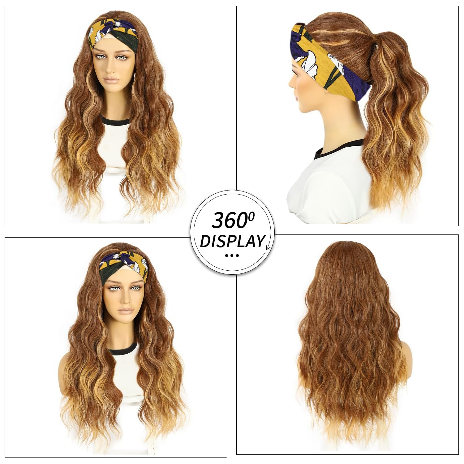Perruque Synthétique Lace Front Body Wave sans Colle – brun – 26 pouces – Image 3