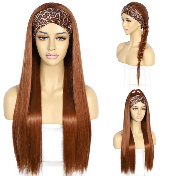 WIGHUB&SALON – Perruque Synthétique Lace Front Yaki Raide – 26 pouces