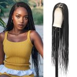 Perruque Synthétique Lace Front Tressée Knotless – 36 pouces