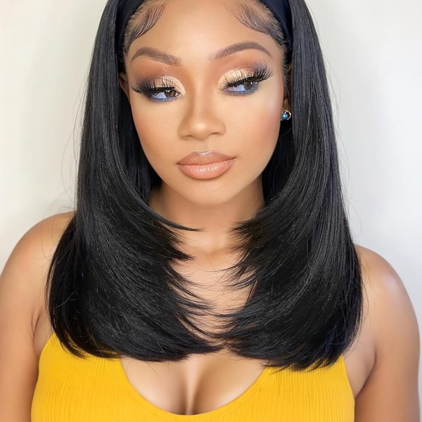 Perruque Lace Front Lisse 13x4 Dégradée – Cheveux Humains – 16 pouces