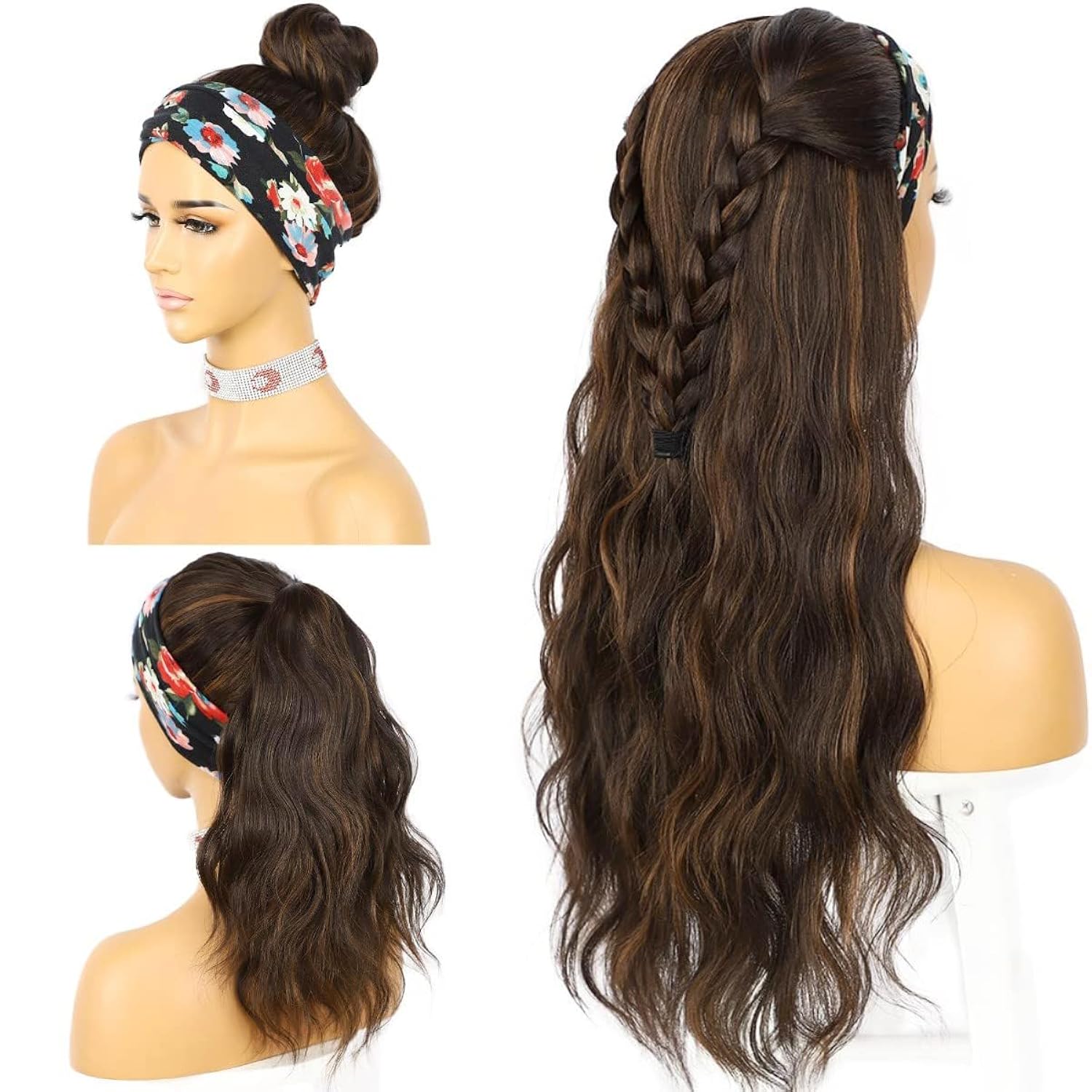 Perruque Synthétique Lace Front Body Wave sans Colle – brun – 26 pouces – Réf. WS-GDBF52 - Image 2