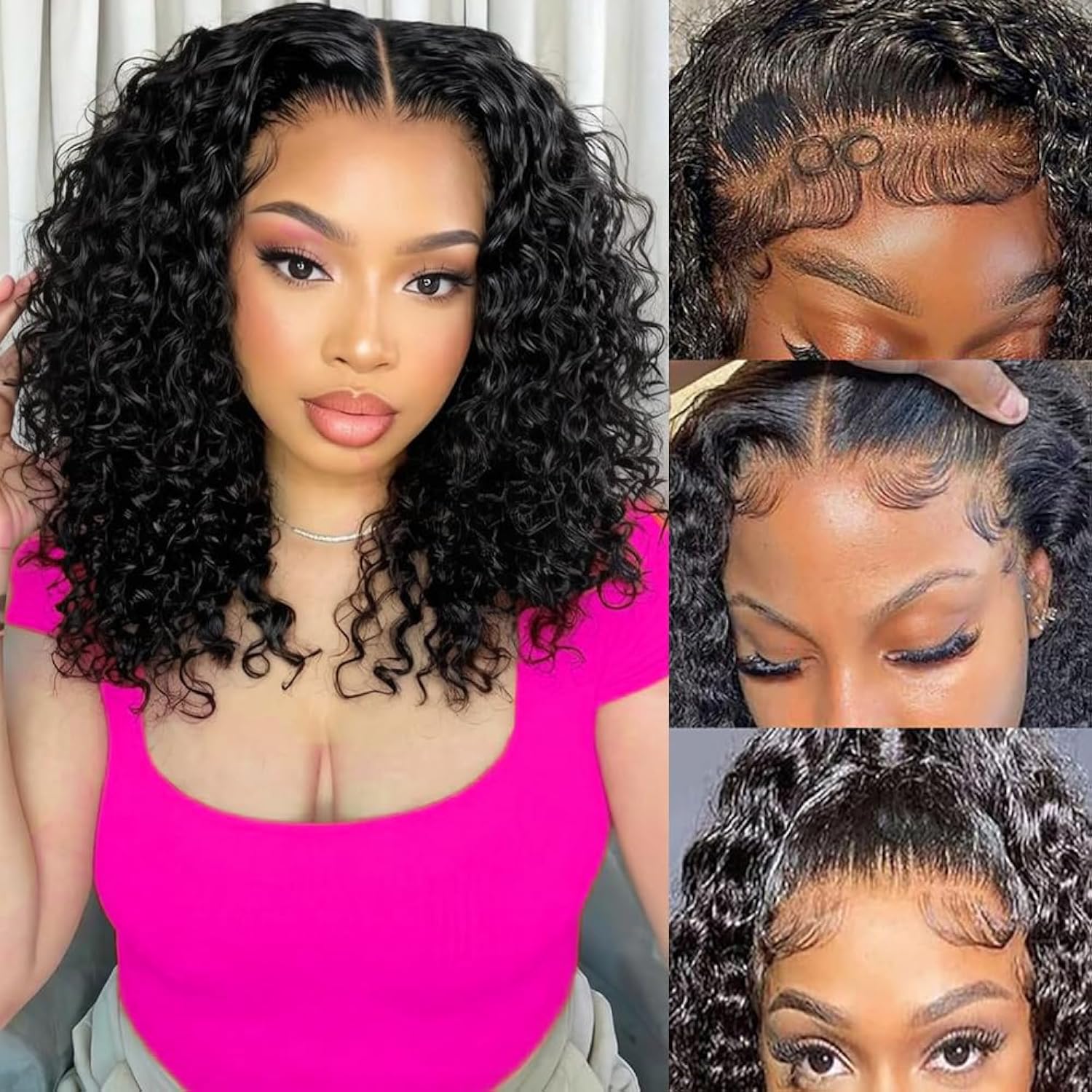 WIGHUB&SALON – Perruque Lace Front Deep Wave 13x4 – Cheveux Humains – 20 pouces – Image 3