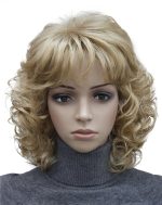 WIGHUB&SALON – Perruque Synthétique Lace Front Body Wave avec Frange – blond (613) – 12 pouces