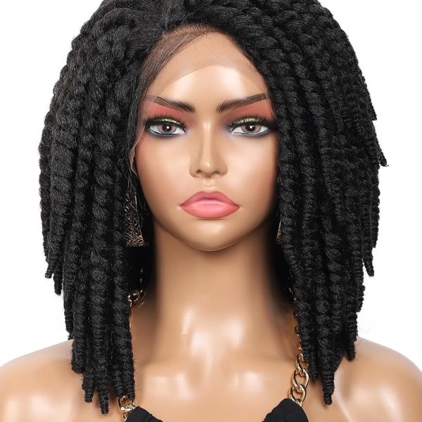 WIGHUB&SALON – Perruque Synthétique Lace Front Tressée Twist