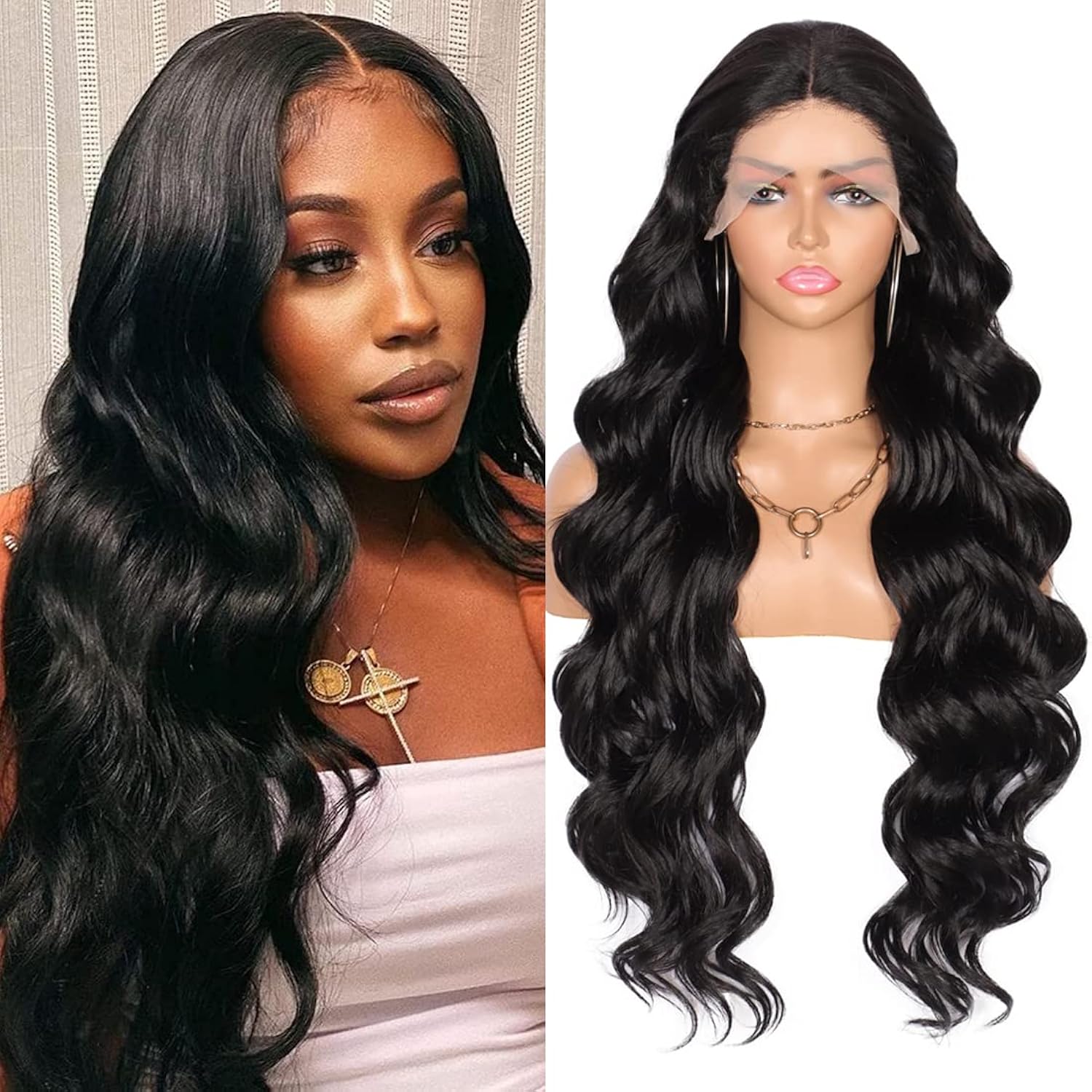 Perruque Synthétique Lace Front Body Wave – 31 pouces - Image 3