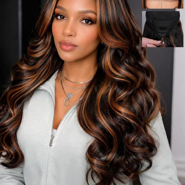 Perruque Lace Front Body Wave 13x4 sans Colle – Cheveux Humains – brun – 20 pouces
