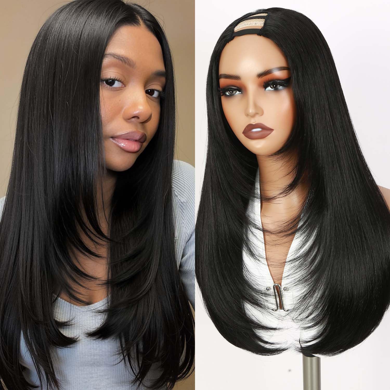 WIGHUB&SALON – Perruque Lace Front Yaki Raide 13x4 – Cheveux Humains