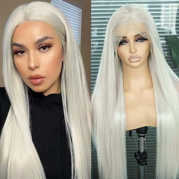 Perruque Synthétique Lace Front Lisse – blond (613) – 26 pouces – Réf. WS-2NYKWN