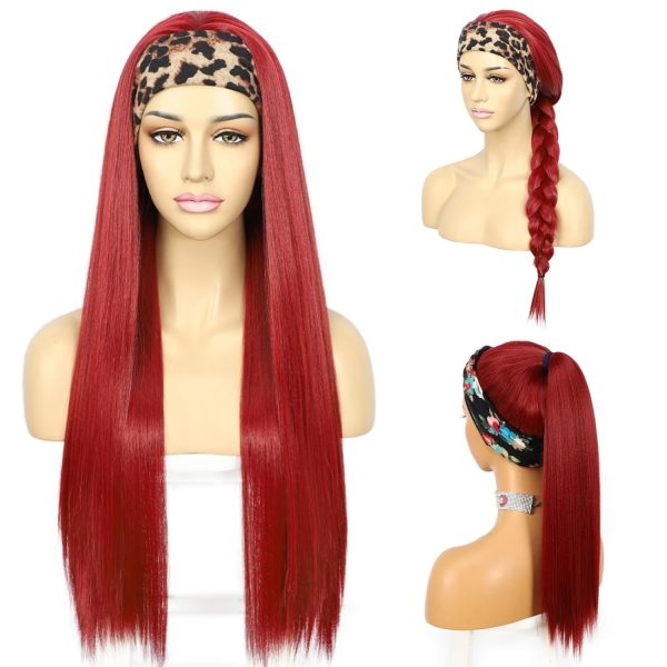 Perruque Synthétique Lace Front Lisse – rouge – 26 pouces