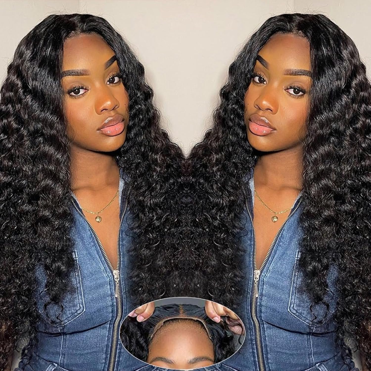WIGHUB&SALON – Perruque Lace Front Deep Wave 13x4 – Cheveux Humains – 20 pouces – Image 5