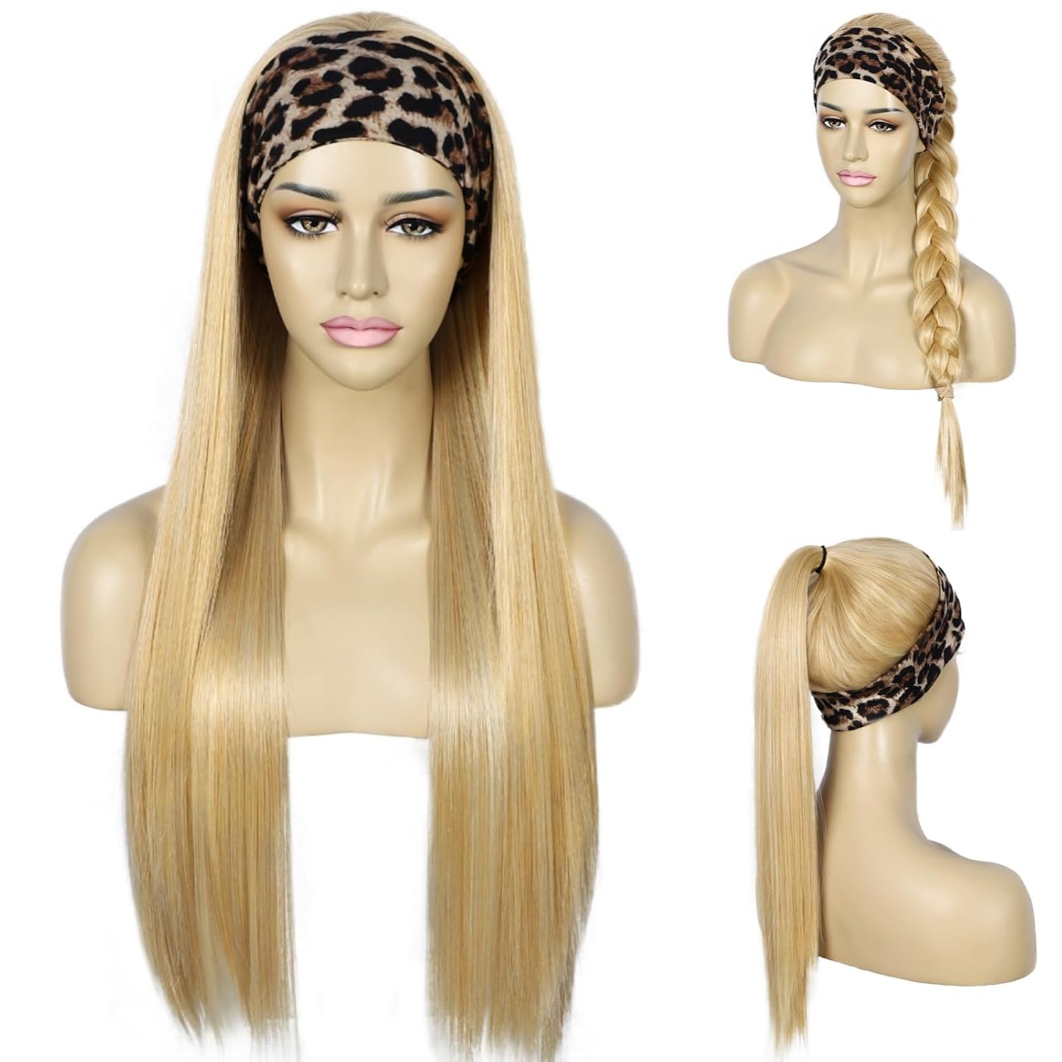 WIGHUB&SALON – Perruque Synthétique Lace Front Lisse – blond (613) – 26 pouces – Réf. WS-C8TL61