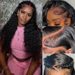 WIGHUB&SALON – Perruque Lace Front Deep Wave 13x4 sans Colle – 200 % de densité – Cheveux Humains – 20 pouces