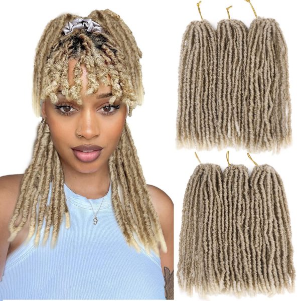 WIGHUB&SALON – Perruque Lace Front Body Wave 13x4 – Cheveux Humains – blond (613) – 12 pouces