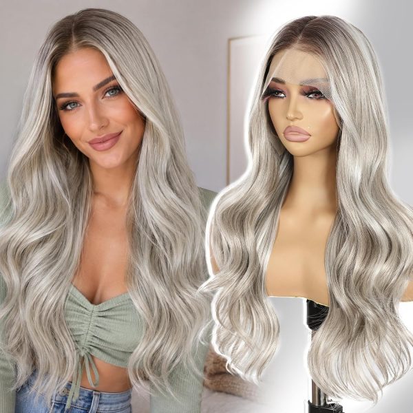 Perruque Synthétique Lace Front Body Wave – blond (613) – 24 pouces