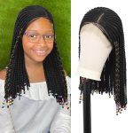 WIGHUB&SALON – Perruque Synthétique Lace Front Tressée Cornrow – 16 pouces