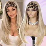 WIGHUB&SALON – Perruque Synthétique Lace Front Lisse Dégradée – blond (613) – 24 pouces