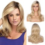 Perruque Synthétique Lace Front Body Wave avec Frange – blond (613) – 18 pouces