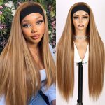 WIGHUB&SALON – Perruque Lace Front Lisse 13x4 – Cheveux Humains – blond (613) – 32 pouces