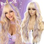 Perruque Synthétique Lace Front Body Wave avec Frange – 26 pouces